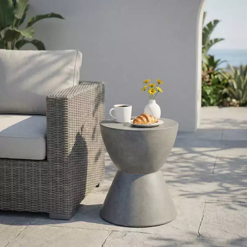 Christopher Knight Home Xnie Outdoor Lightweight Concrete Side Table