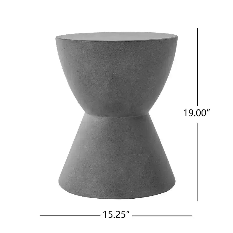 Table d'appoint d'extérieur en béton léger Xnie Christopher Knight Home