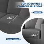 Canapé-lit modulaire 80 cm, sans assemblage, en tissu bouclette/velours côtelé, méridienne réversible en L, assise profonde antidérapante
