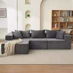 Divano Sezionale Modulare Cloud Accogliente e Spazioso 106 a L con Chaise, Comodo Design Senza Struttura, Nessun Assemblaggio Richiesto, per Soggiorno Moderno