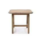Tavolino da esterno LuxenHome 17,5", in legno di acacia con finiture in vimini intrecciato, piccoli tavolini da esterno per patio, balcone, giardino