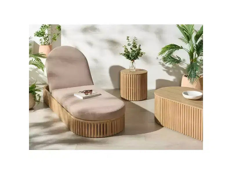 Tavolino d'appoggio Arielle in legno di eucalipto - Interno/Esterno - CPT5000 - Naturale - Safavieh Couture