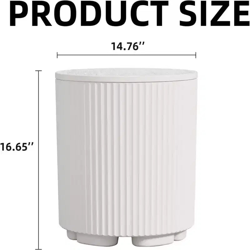 NAYSAYE Tavolino Refrigerante per Esterni - Secchiello Portatile per Ghiaccio, Tavolino da Patio con Contenitore Refrigerato, Porta Bevande per Feste, Picnic, Spiaggia e Piscina