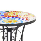 Table d'appoint d'extérieur, colorée+noire