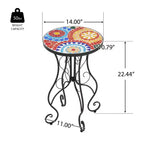 Table d'appoint d'extérieur, colorée+noire