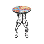 Table d'appoint d'extérieur, colorée+noire