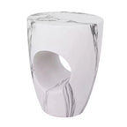 Christopher Knight Home Zain Tavolino da Esterno Rotondo Moderno in Cemento Leggero con Intaglio