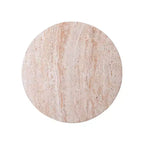 Christopher Knight Home Zain Tavolino da Esterno Rotondo Moderno in Cemento Leggero con Intaglio