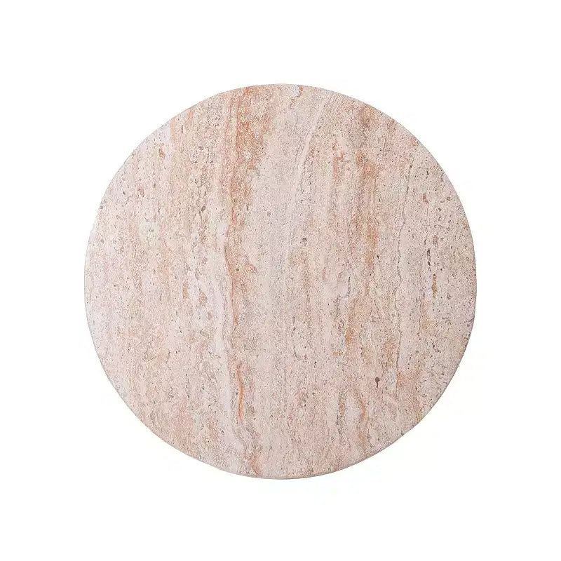 Christopher Knight Home Zain Tavolino da Esterno Rotondo Moderno in Cemento Leggero con Intaglio