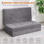 Materasso Pieghevole a Tre Ante, Materasso Pieghevole in Memory Foam, Divano Letto Pieghevole da Pavimento con Schiuma di Supporto ad Alta Densità, Materasso Pieghevole Singolo per Soggiorno