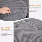 Materasso Pieghevole a Tre Ante, Materasso Pieghevole in Memory Foam, Divano Letto Pieghevole da Pavimento con Schiuma di Supporto ad Alta Densità, Materasso Pieghevole Singolo per Soggiorno