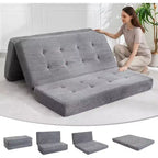Materasso Pieghevole a Tre Ante, Materasso Pieghevole in Memory Foam, Divano Letto Pieghevole da Pavimento con Schiuma di Supporto ad Alta Densità, Materasso Pieghevole Singolo per Soggiorno