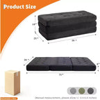 Materasso Pieghevole a Tre Ante, Materasso Pieghevole in Memory Foam, Divano Letto Pieghevole da Pavimento con Schiuma di Supporto ad Alta Densità, Materasso Pieghevole Singolo per Soggiorno