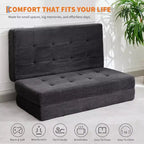 Materasso Pieghevole a Tre Ante, Materasso Pieghevole in Memory Foam, Divano Letto Pieghevole da Pavimento con Schiuma di Supporto ad Alta Densità, Materasso Pieghevole Singolo per Soggiorno