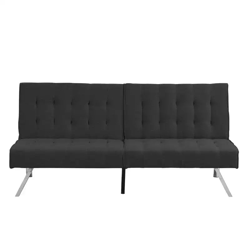Divano Letto Convertibile in Tessuto FurnitureR, Divano Letto Moderno Regolabile con Cuscino Trapuntato, Divano Letto per Piccoli Spazi in Soggiorno per Ospiti
