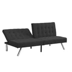 Divano Letto Convertibile in Tessuto FurnitureR, Divano Letto Moderno Regolabile con Cuscino Trapuntato, Divano Letto per Piccoli Spazi in Soggiorno per Ospiti