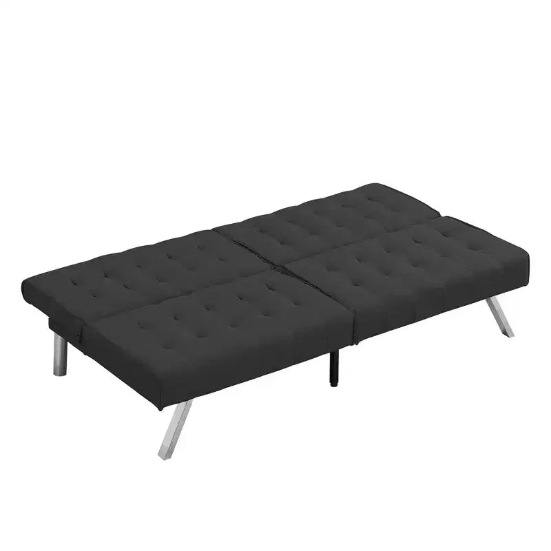 Divano Letto Convertibile in Tessuto FurnitureR, Divano Letto Moderno Regolabile con Cuscino Trapuntato, Divano Letto per Piccoli Spazi in Soggiorno per Ospiti