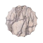 Tavolino scultoreo con scanalature in cemento leggero a motivo marmorizzato moderno Eulalia di Christopher Knight Home per patio