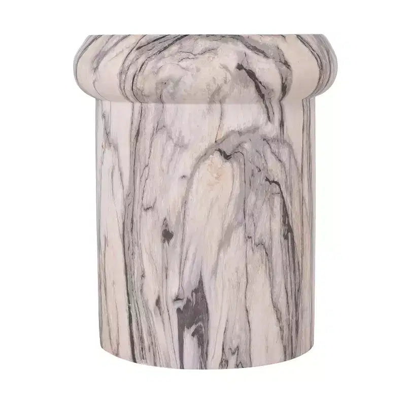 Christopher Knight Home Fiora Table d'appoint sculpturale en béton léger à motif marbre moderne pour terrasse