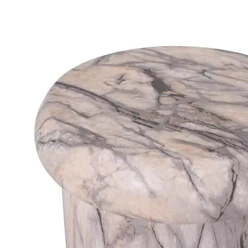 Christopher Knight Home Fiora Table d'appoint sculpturale en béton léger à motif marbre moderne pour terrasse