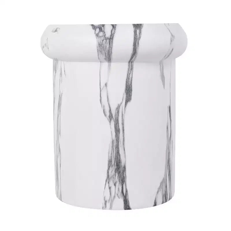 Christopher Knight Home Fiora Table d'appoint sculpturale en béton léger à motif marbre moderne pour terrasse