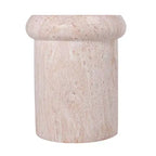 Christopher Knight Home Fiora Table d'appoint sculpturale en béton léger à motif marbre moderne pour terrasse