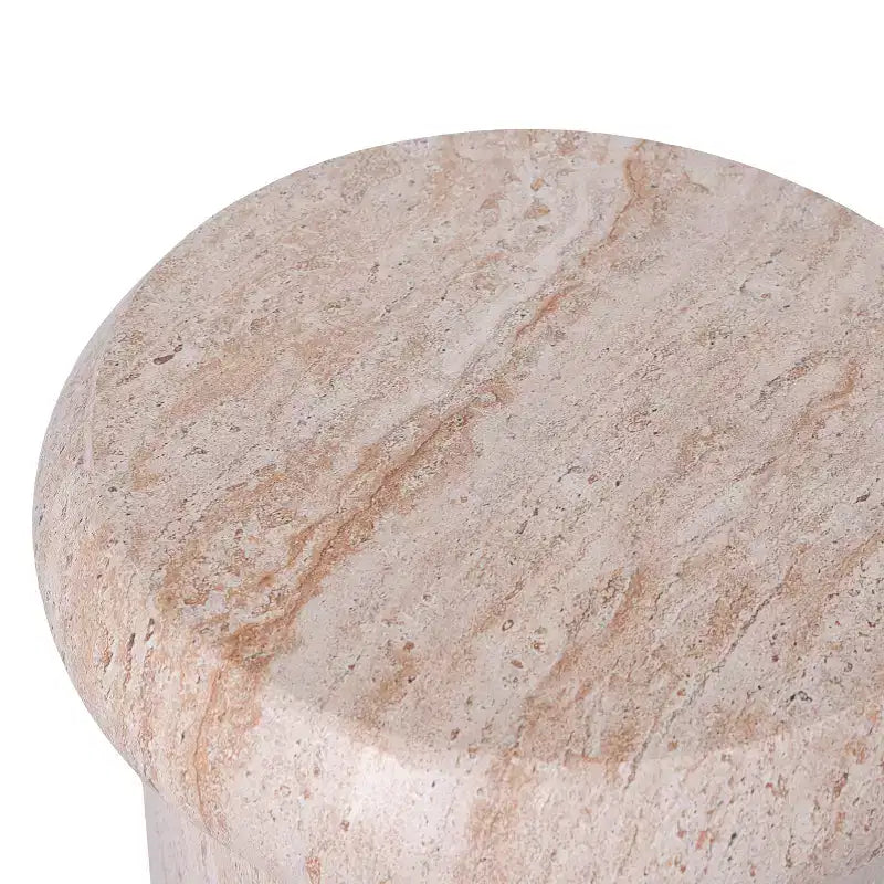 Christopher Knight Home Fiora Table d'appoint sculpturale en béton léger à motif marbre moderne pour terrasse