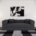 MooxvMoo 79 Modular Sectional Sofa Bed Convertible, Pudding Floor Sofa, Compression Sleeper for Living Room Bedroom, Gray