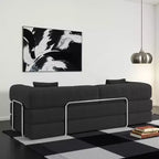 Divano Letto Componibile MooxvMoo 79, Divano Pavimento Pudding, Materasso a Compressione per Soggiorno Camera da Letto, Grigio