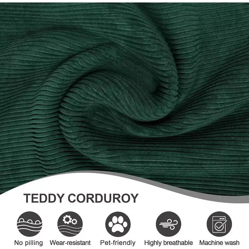 MooxvMoo 79 Divano Letto Sezionale Modulare Convertibile, Divano da Terra Pudding, Letto a Compressione per Soggiorno Camera da Letto, Verde Scuro