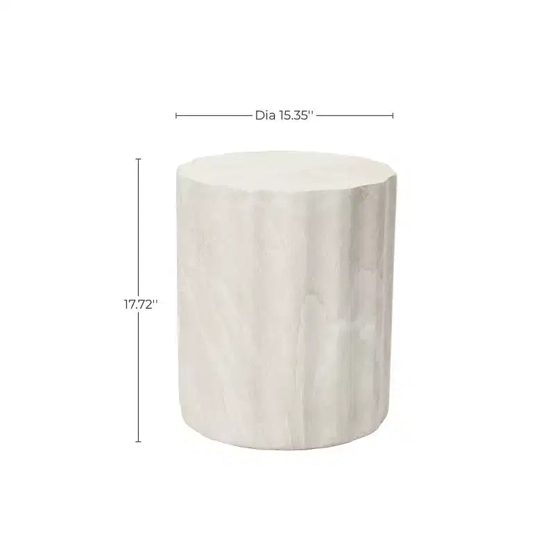 LuxenHome Tavolino da Esterno da 17,7, Tavolino Rotondo da Esterno Effetto Marmo, Piccolo Tavolino da Patio per Balcone, Giardino
