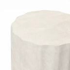 LuxenHome Tavolino da Esterno da 17,7, Tavolino Rotondo da Esterno Effetto Marmo, Piccolo Tavolino da Patio per Balcone, Giardino