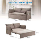 Canapé-lit convertible Mjkone avec dossier réglable, tissu polaire bouclette, gris