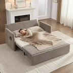 Canapé-lit convertible Mjkone avec dossier réglable, tissu polaire bouclette, gris