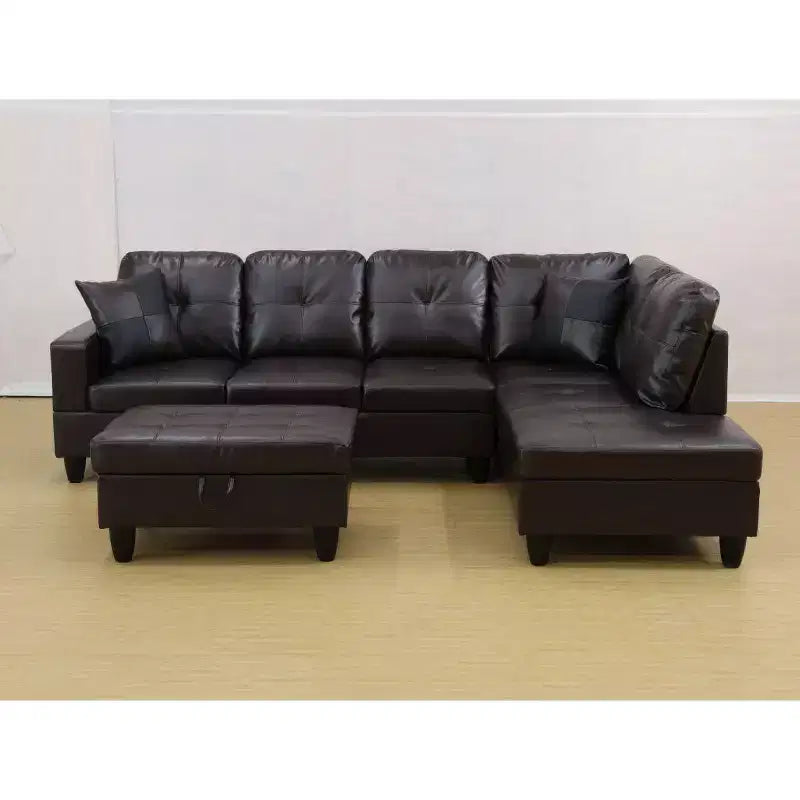 Eleva il Tuo Spazio con il Nostro Lussuoso Divano Marrone in Semi-PU Che Combina Comfort, Stile e Innovazione