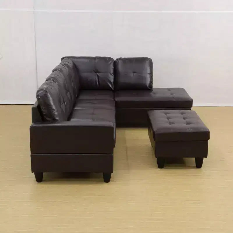 Eleva il Tuo Spazio con il Nostro Lussuoso Divano Marrone in Semi-PU Che Combina Comfort, Stile e Innovazione