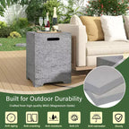 Table de recouvrement pour réservoir de propane extérieur GDFStudio Sam 15,75 avec poignées latérales et rainure inférieure