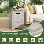 Table de recouvrement pour réservoir de propane extérieur GDFStudio Sam 15,75 avec poignées latérales et rainure inférieure
