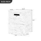 Table de recouvrement pour réservoir de propane extérieur GDFStudio Sam 15,75 avec poignées latérales et rainure inférieure