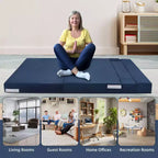 Divano Letto Pieghevole, Divano Letto Pieghevole con Cuscino, Sedia Letto Trasformabile Pieghevole, Materasso per Divano Futon con Schiuma di Memoria e Copertura Lavabile