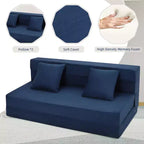 Divano Letto Pieghevole, Divano Letto Pieghevole con Cuscino, Sedia Letto Trasformabile Pieghevole, Materasso per Divano Futon con Schiuma di Memoria e Copertura Lavabile