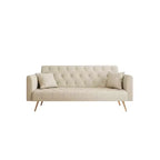 Canapé Loveseat Convertible 71", Canapé-lit en Velours pour Salon, Chambre, Bureau - ModernLuxe