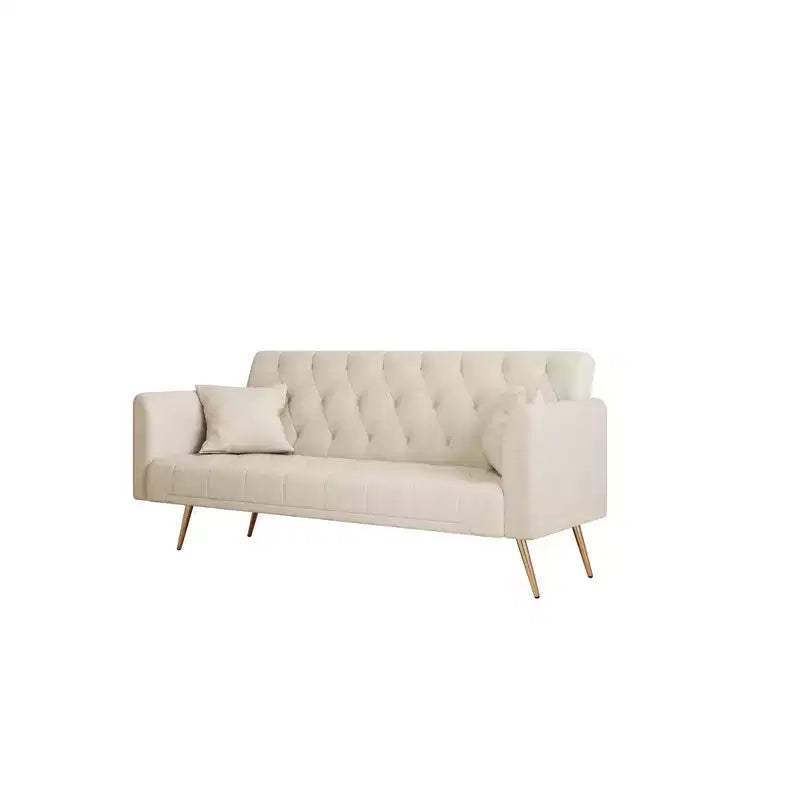 Canapé Loveseat Convertible 71", Canapé-lit en Velours pour Salon, Chambre, Bureau - ModernLuxe
