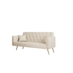 Canapé Loveseat Convertible 71", Canapé-lit en Velours pour Salon, Chambre, Bureau - ModernLuxe
