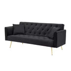 Canapé Loveseat Convertible 71", Canapé-lit en Velours pour Salon, Chambre, Bureau - ModernLuxe
