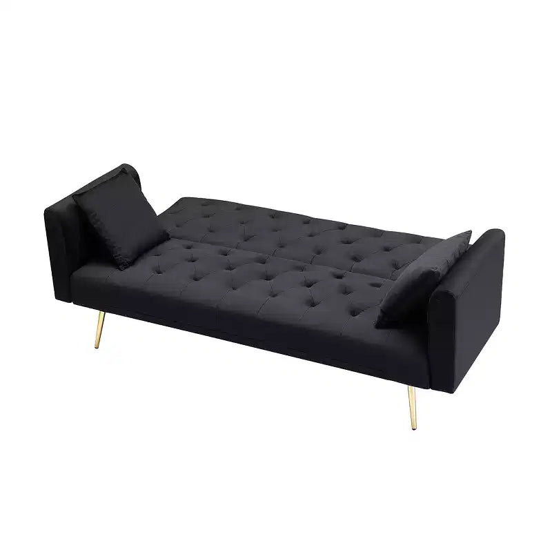 Canapé Loveseat Convertible 71", Canapé-lit en Velours pour Salon, Chambre, Bureau - ModernLuxe