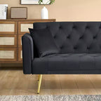 Canapé Loveseat Convertible 71", Canapé-lit en Velours pour Salon, Chambre, Bureau - ModernLuxe