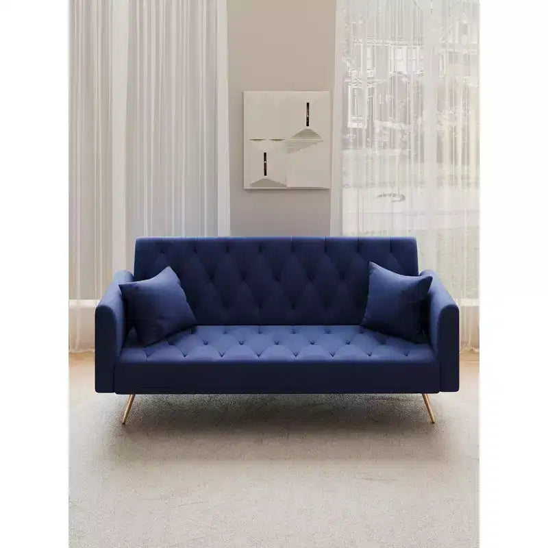 Canapé Loveseat Convertible 71", Canapé-lit en Velours pour Salon, Chambre, Bureau - ModernLuxe
