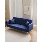 Canapé Loveseat Convertible 71", Canapé-lit en Velours pour Salon, Chambre, Bureau - ModernLuxe