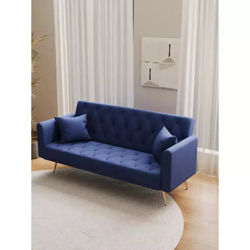 Canapé Loveseat Convertible 71", Canapé-lit en Velours pour Salon, Chambre, Bureau - ModernLuxe